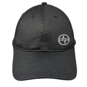 Scion Strapback Baseball Cap Black One Size Adjustable Embroidered Vented Holes